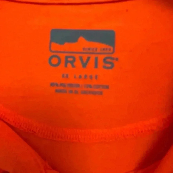 Orvis Men's Drirelease Quarter-Zip Orange Size XXL - Picture 2 of 8